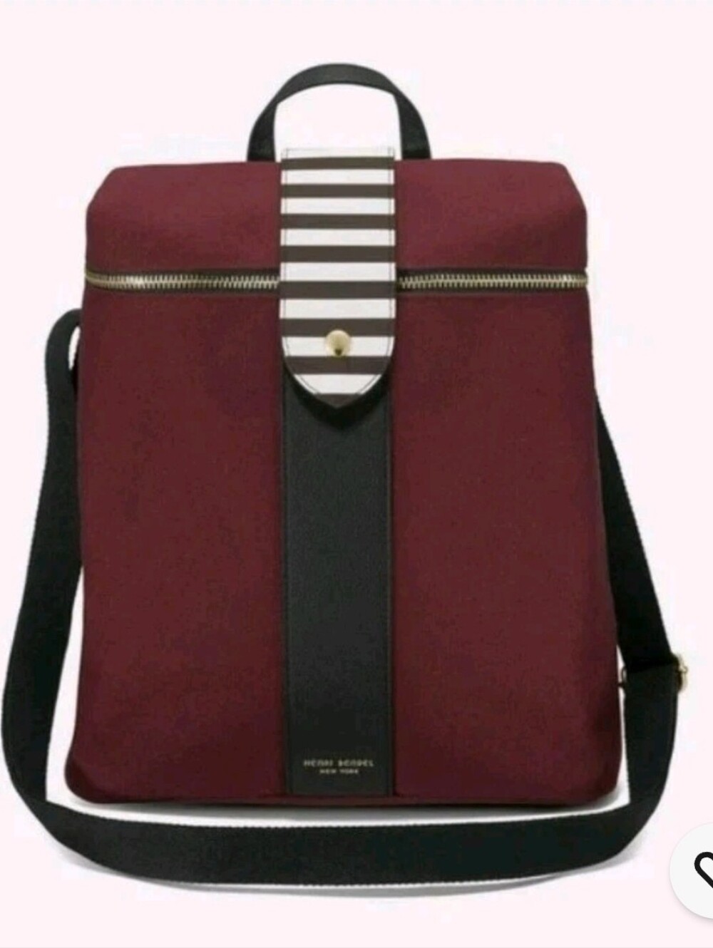 HENRI BENDEL NEW YORK Burgundy Convertible Backpack/shoulder Bag